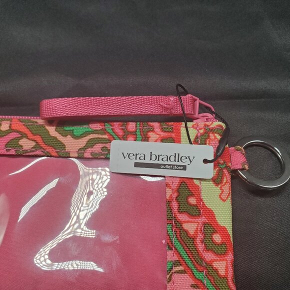 BN Vera Bradley Women's Outlet Lighten Up Zip ID Case- Capri Pink - Picture 2 of 6